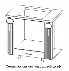 Секция напольная центральная со столешницей под духовой шкаф "Верона" (900) в Губкинском - gubkinskiy.ok-mebel.com | фото
