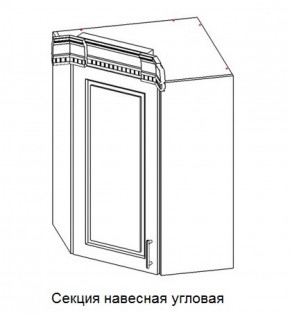 Секция навесная угловая "Верона" (600*600) в Губкинском - gubkinskiy.ok-mebel.com | фото