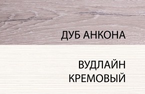 Шкаф 1D, OLIVIA, цвет вудлайн крем/дуб анкона в Губкинском - gubkinskiy.ok-mebel.com | фото 3