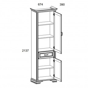 Шкаф 2D1S, MONAKO, цвет Сосна винтаж/дуб анкона в Губкинском - gubkinskiy.ok-mebel.com | фото 3