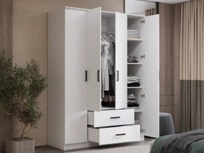 Шкаф 4-х створчатый Титан (белый) в Губкинском - gubkinskiy.ok-mebel.com | фото 4