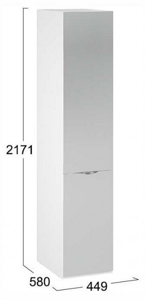 Шкаф для белья Глосс СМ-319.07.002 в Губкинском - gubkinskiy.ok-mebel.com | фото 4