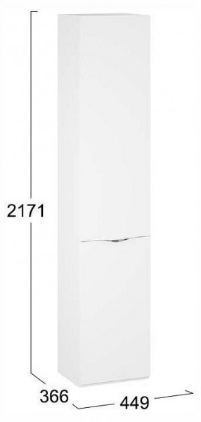 Шкаф для белья Глосс СМ-319.07.011 в Губкинском - gubkinskiy.ok-mebel.com | фото 4
