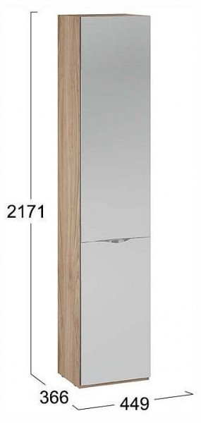 Шкаф для белья Глосс СМ-319.07.012 в Губкинском - gubkinskiy.ok-mebel.com | фото 4