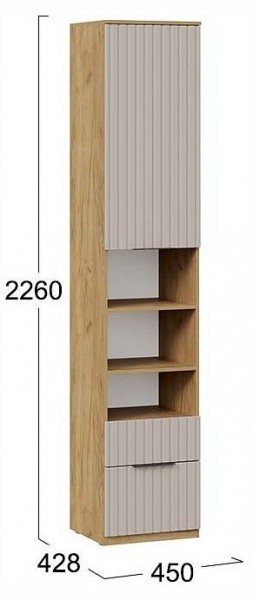 Шкаф комбинированный Хилтон Исп. 2 в Губкинском - gubkinskiy.ok-mebel.com | фото 4