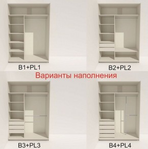 Шкаф-купе 1400 серии SOFT D8+D2+B2+PL4 (2 ящика+F обр.штанга) профиль «Капучино» в Губкинском - gubkinskiy.ok-mebel.com | фото 4