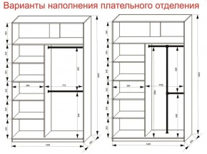 Шкаф-купе 1400 серии SOFT D8+D2+B2+PL4 (2 ящика+F обр.штанга) профиль «Капучино» в Губкинском - gubkinskiy.ok-mebel.com | фото 5