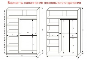 Шкаф-купе 1600 серии SOFT D1+D3+B2+PL1 (2 ящика+1штанга) профиль «Графит» в Губкинском - gubkinskiy.ok-mebel.com | фото 7