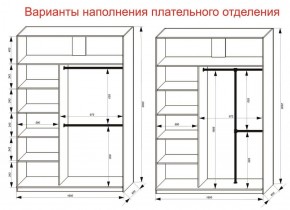 Шкаф-купе 1600 серии SOFT D6+D6+B2+PL3 (2 ящика+2штанги) профиль «Капучино» в Губкинском - gubkinskiy.ok-mebel.com | фото 7