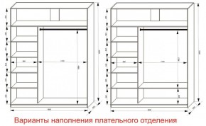 Шкаф-купе 1800 серии SOFT D6+D4+B2+PL2 (2 ящика+1штанга+1 полка) профиль «Капучино» в Губкинском - gubkinskiy.ok-mebel.com | фото 8