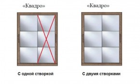 Шкаф-купе №19 Серия 3 Квадро (1500) Ясень Анкор светлый в Губкинском - gubkinskiy.ok-mebel.com | фото 3