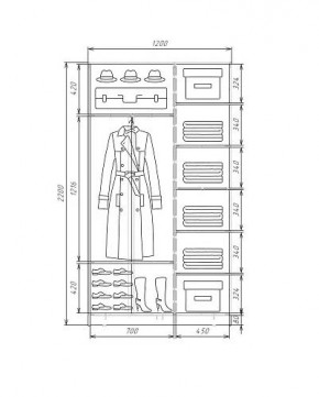 Шкаф-купе ХИТ 22-4-12-88 (420) в Губкинском - gubkinskiy.ok-mebel.com | фото 5
