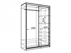 Шкаф-купе Рене 1500 вариант 2 (Зеркало/Зеркало) в Губкинском - gubkinskiy.ok-mebel.com | фото 2