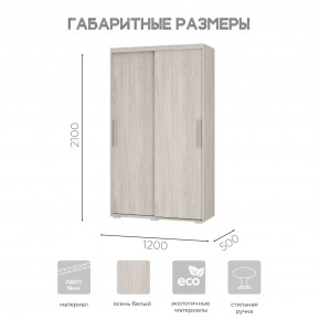 Шкаф-купе ШКК-11 (ясень белый) в Губкинском - gubkinskiy.ok-mebel.com | фото 7