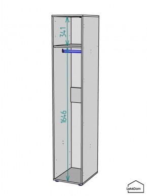 Шкаф Linnea MHR-1 2050х400х510 (ДВ-М 11.1.25) в Губкинском - gubkinskiy.ok-mebel.com | фото 3