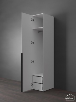Шкаф Linnea MHR-1-3 2050х400х510 (Белый-М 11.1.2) в Губкинском - gubkinskiy.ok-mebel.com | фото 5