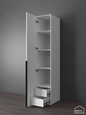Шкаф Linnea MHR-1-3 2050х400х510 (Белый-М 11.1.2) в Губкинском - gubkinskiy.ok-mebel.com | фото 6