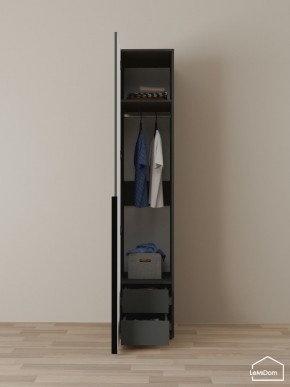 Шкаф Linnea MHR-1-3 2050х400х510 (Графит-М 11.1.25) в Губкинском - gubkinskiy.ok-mebel.com | фото 6