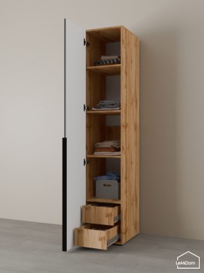 Шкаф Linnea MHR-1-4 2050х400х510 (ДВ-М 11.1.25) в Губкинском - gubkinskiy.ok-mebel.com | фото 5