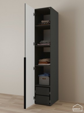Шкаф Linnea MHR-1-4 2050х400х510 (Графит-М 11.1.25) в Губкинском - gubkinskiy.ok-mebel.com | фото 5