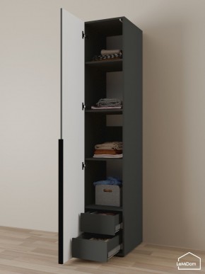 Шкаф Linnea MHR-1-4 2050х400х510 (Графит-М 11.1.25) в Губкинском - gubkinskiy.ok-mebel.com | фото 6