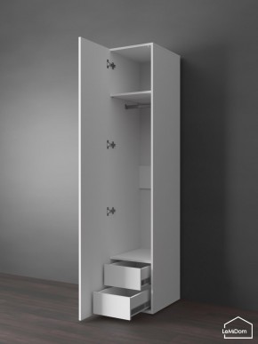 Шкаф Linnea MHR-1PO-3 2050х400х510 (Белый-М 11.1.1) в Губкинском - gubkinskiy.ok-mebel.com | фото 5