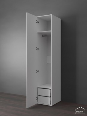 Шкаф Linnea MHR-1PO-3 2050х400х510 (Белый-М 11.1.2) в Губкинском - gubkinskiy.ok-mebel.com | фото 4