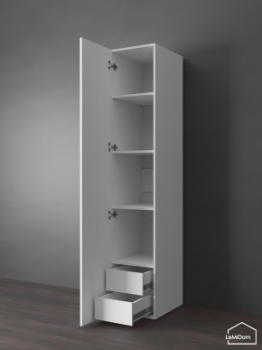 Шкаф Linnea MHR-1PO-4 2050х400х510 (Белый-М 11.1.2) в Губкинском - gubkinskiy.ok-mebel.com | фото 4