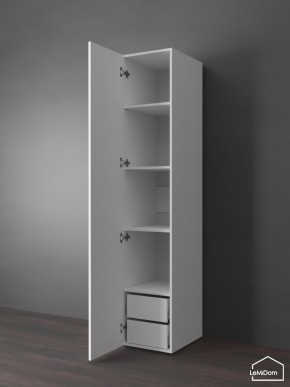 Шкаф Linnea MHR-1PO-4 2050х400х510 (Белый-М 11.1.2) в Губкинском - gubkinskiy.ok-mebel.com | фото 5