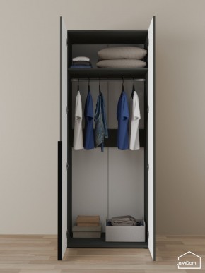 Шкаф Linnea MHR-2 2050х800х510 (Графит-М 11.1.25) в Губкинском - gubkinskiy.ok-mebel.com | фото 4