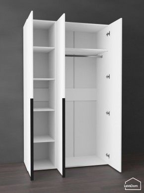 Шкаф Linnea MHR-3-1 2050х1200х510 (Белый-М 11.1.2) в Губкинском - gubkinskiy.ok-mebel.com | фото 4