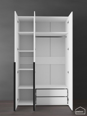 Шкаф Linnea MHR-3-2 2050х1200х510 (Белый-М 11.1.2) в Губкинском - gubkinskiy.ok-mebel.com | фото 5
