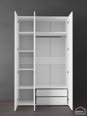 Шкаф Linnea MHR-3PO-2 2050х1200х510 (Белый-М 11.1.2) в Губкинском - gubkinskiy.ok-mebel.com | фото 6