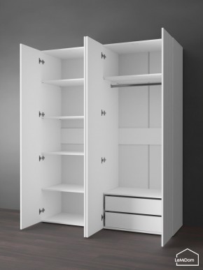 Шкаф Linnea MHR-4PO-2 2050х1600х510 (Белый-М 11.1.2) в Губкинском - gubkinskiy.ok-mebel.com | фото 5