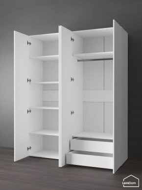 Шкаф Linnea MHR-4PO-2 2050х1600х510 (Белый-М 11.1.2) в Губкинском - gubkinskiy.ok-mebel.com | фото 6