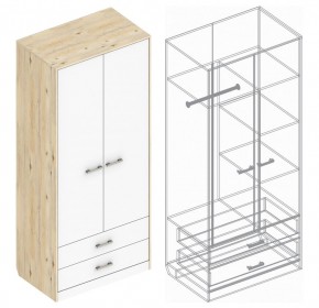Шкаф "Милана" 2-х створчатый с 2 ящиками в Губкинском - gubkinskiy.ok-mebel.com | фото 3
