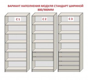 Шкаф распашной серия «ЗЕВС» (PL3/С1/PL2) в Губкинском - gubkinskiy.ok-mebel.com | фото 6