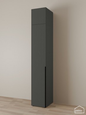Шкаф с антресолью Linnea MHR-1A-1 2450х400х510 (Графит-М 11.1.25) в Губкинском - gubkinskiy.ok-mebel.com | фото