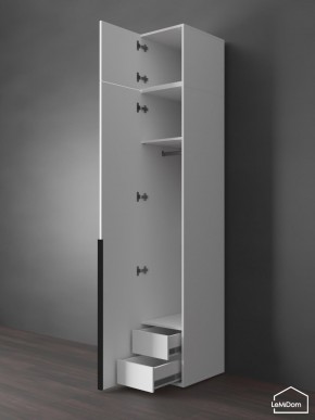 Шкаф с антресолью Linnea MHR-1A-3 2450х400х510 (Белый-М 11.1.1) в Губкинском - gubkinskiy.ok-mebel.com | фото 6