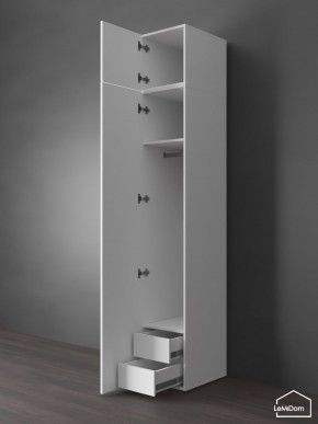 Шкаф с антресолью Linnea MHR-1POA-3 2450х400х510 (Белый-М 11.1.1) в Губкинском - gubkinskiy.ok-mebel.com | фото 6