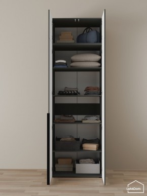 Шкаф с антресолью Linnea MHR-2A-2 2450х800х510 (Графит-М 11.1.25) в Губкинском - gubkinskiy.ok-mebel.com | фото 4