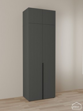 Шкаф с антресолью Linnea MHR-2A-3 2450х800х510 (Графит-М 11.1.25) в Губкинском - gubkinskiy.ok-mebel.com | фото