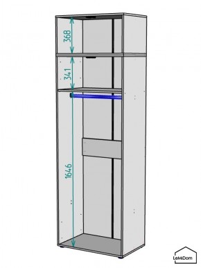 Шкаф с антресолью Linnea MHR-2POA-1 2450х800х510 (Белый-М 11.1.1) в Губкинском - gubkinskiy.ok-mebel.com | фото 3