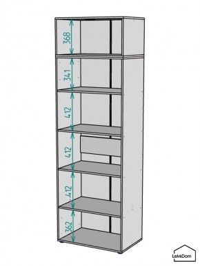 Шкаф с антресолью Linnea MHR-2POA-2 2450х800х510 (Белый-М 11.1.2) в Губкинском - gubkinskiy.ok-mebel.com | фото 3