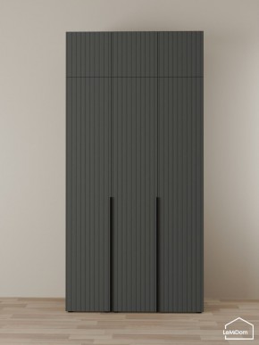 Шкаф с антресолью Linnea MHR-3A-1 2450х1200х510 (Графит-М 11.1.25) в Губкинском - gubkinskiy.ok-mebel.com | фото