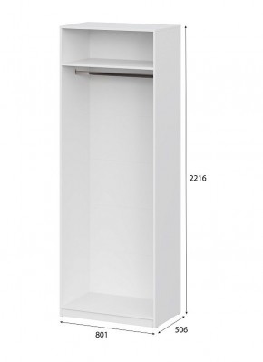 Шкаф ШК-5 (800) Белый текстурный в Губкинском - gubkinskiy.ok-mebel.com | фото 4