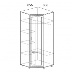 Шкаф угловой №243 Белла в Губкинском - gubkinskiy.ok-mebel.com | фото 2