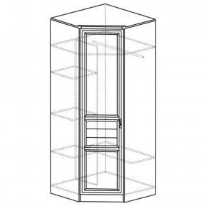 Шкаф угловой 50 Лира Нортон светлый (угол 854х854) в Губкинском - gubkinskiy.ok-mebel.com | фото 2