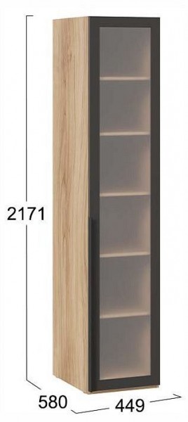 Шкаф-витрина Порто СМ-393.07.008 в Губкинском - gubkinskiy.ok-mebel.com | фото 3