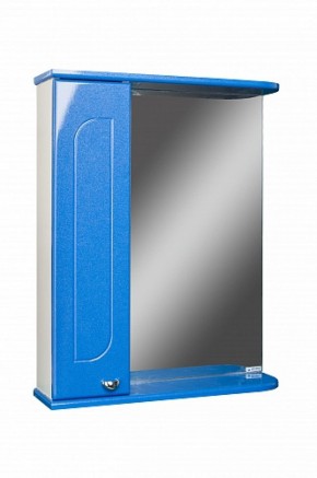 Шкаф-зеркало Радуга Синий металлик 55 левый АЙСБЕРГ (DA1129HZR) в Губкинском - gubkinskiy.ok-mebel.com | фото 1